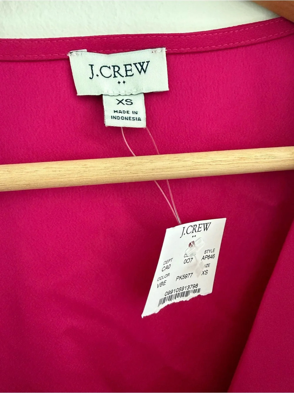 J. Crew Pink Cowl Neck Blouse XS